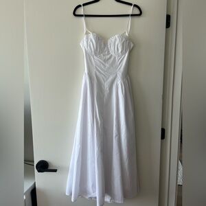 Elegant Strapless White Dress